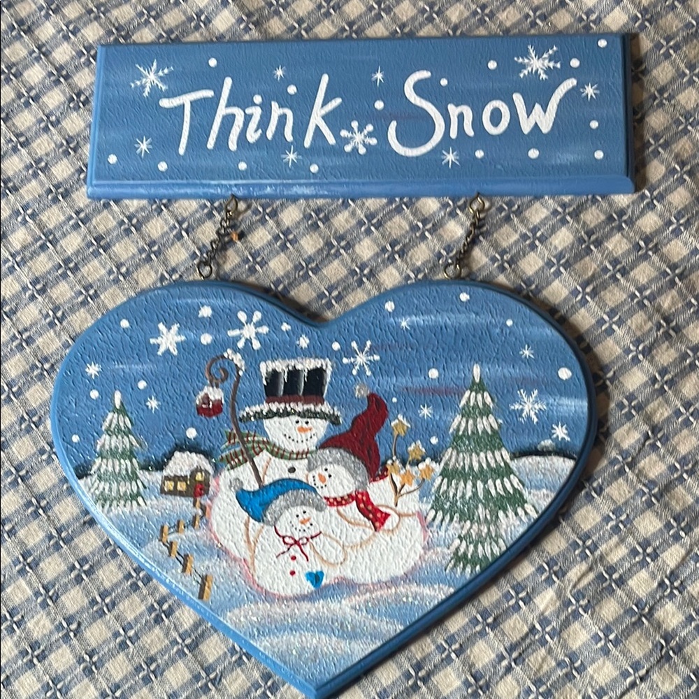 Blue Snowman Holiday Wall Decor